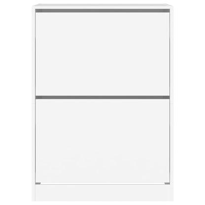 Shoe Cabinet 2-Section Smoked-Wood Medium