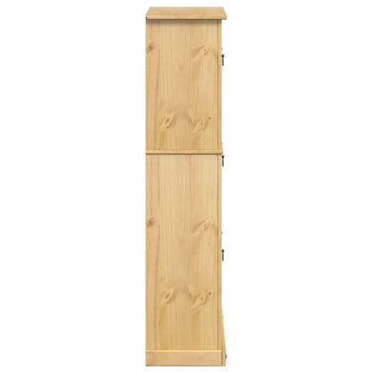 4 Drawers Natural Pine Wood Shoe Cabinet Large