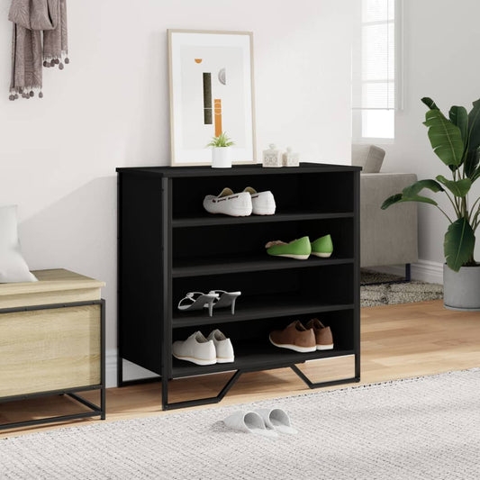 Shoe Bench Old, Hand-Finished Wood Wide & Deep 4 Compartments