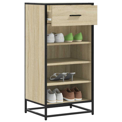 Shoe Bench Old, Hand-Finished Wood Tall 5 Compartments