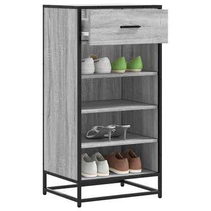 Shoe Bench Old, Hand-Finished Wood Tall 5 Compartments