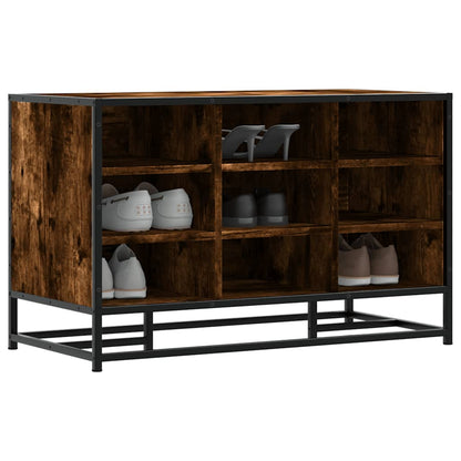Shoe Bench Old, Hand-Finished Wood Wide & Deep 9 Compartments