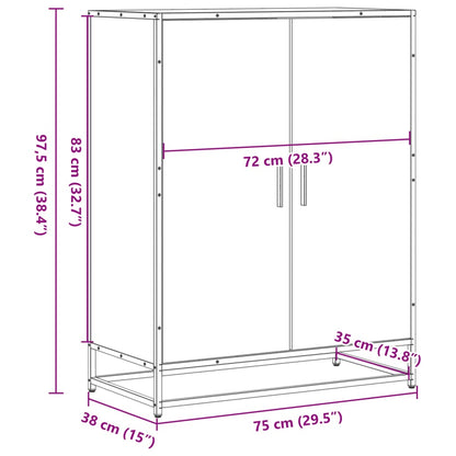 Shoe Cabinet Almond Wood Wide & Deep