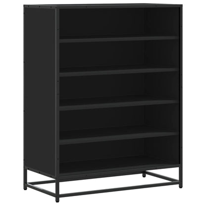 5-Tier Shoe Rack Smoked Wood Medium
