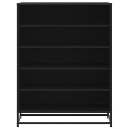 5-Tier Shoe Rack Smoked Wood Medium