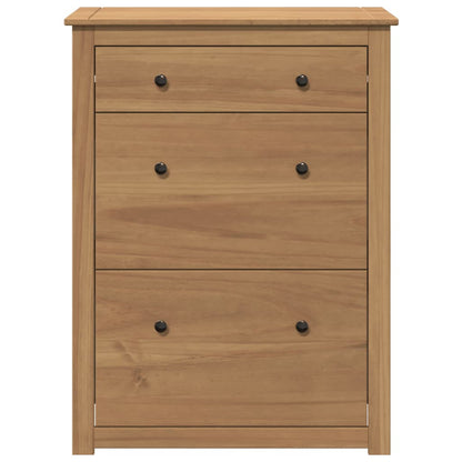 3 Drawers Natural Pine Wood Shoe Cabinet Medium