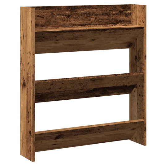 Tone Wall-Mounted Flow Shoe Cabinet Old Pine Medium 3 Vertical Drawers