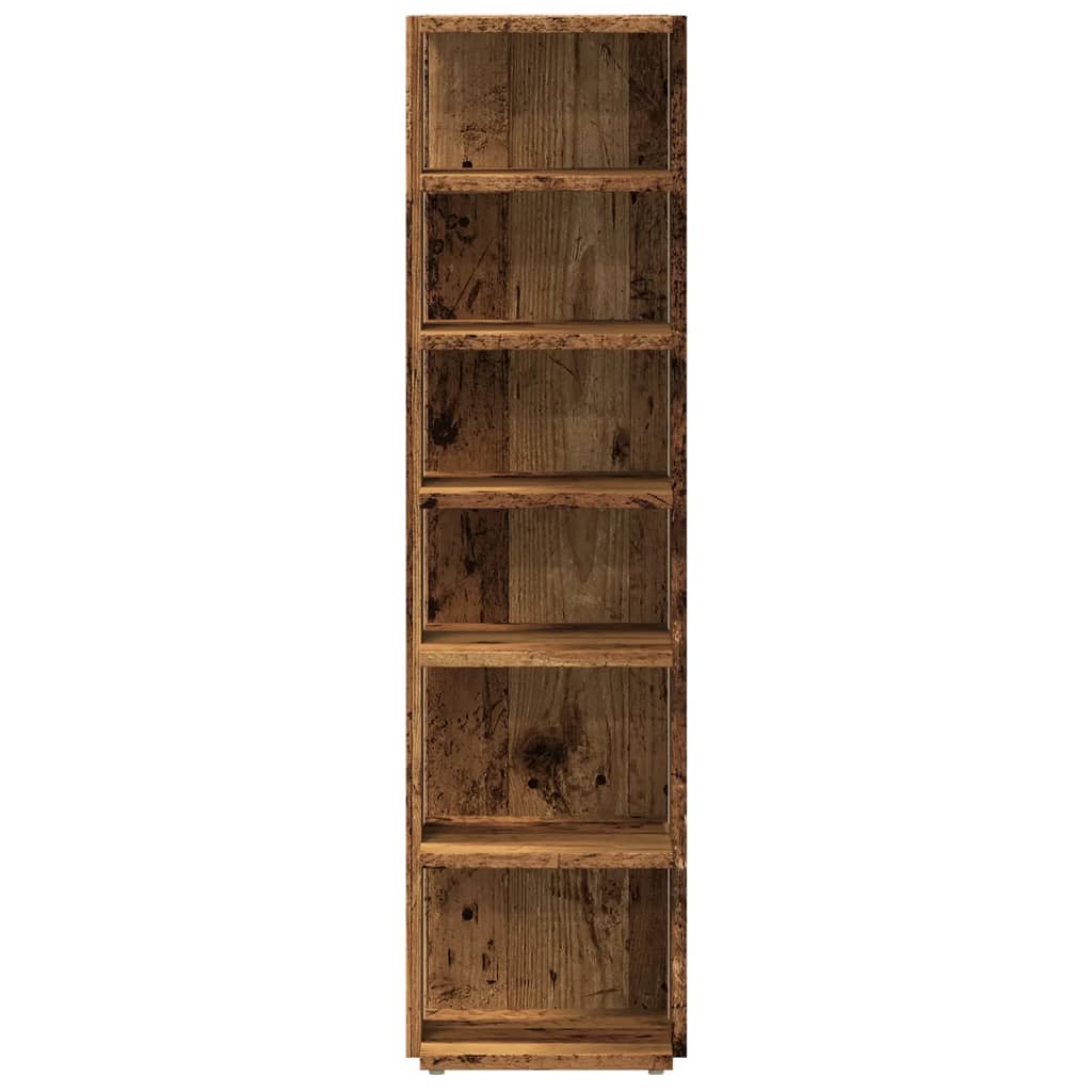 Haven Shoe Cabinet Old Pine 6 Compartments Tall & Narrow