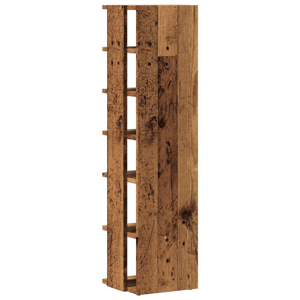 Haven Shoe Cabinet Old Pine 6 Compartments Tall & Narrow