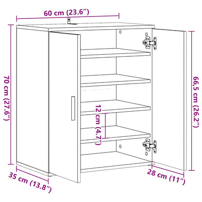 Shoe Cabinet Old, Aritsan Wood Medium 2 Sections