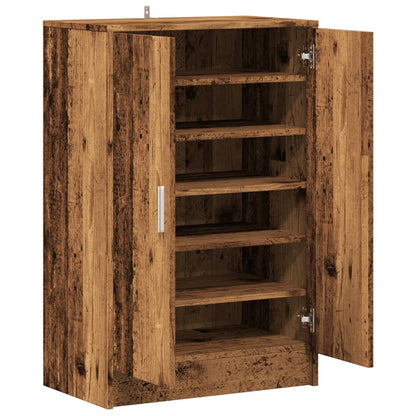 Haven Shoe Cabinet Old Pine 2 Compartments Medium