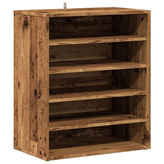 Haven Shoe Cabinet Old Pine 5 Compartments Medium