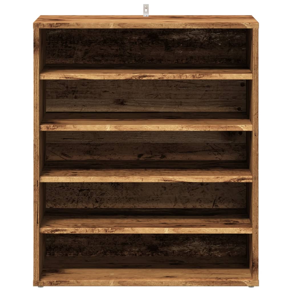 Haven Shoe Cabinet Old Pine 5 Compartments Medium
