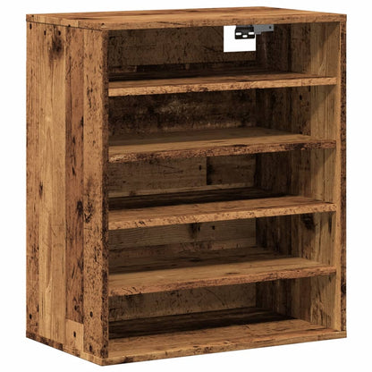 Haven Shoe Cabinet Old Pine 5 Compartments Medium