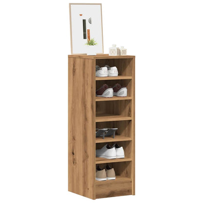 Haven Shoe Cabinet Old Pine 6 Compartments Tall & Skinny