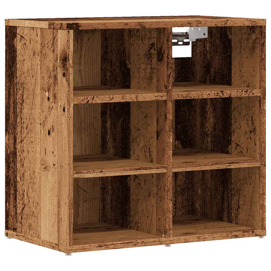 Luxe Shoe Cabinet Natural Grained Oak 6 Compartments Wide & Deep