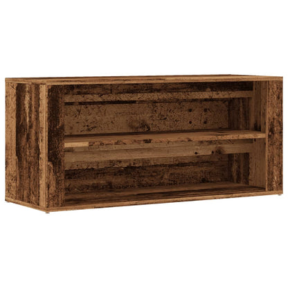 Shoe Rack White Glazed Oak Wide & Long