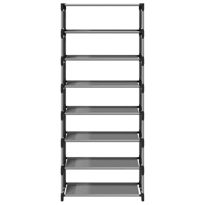 Gray Fabric 7 Compartments Shoe Rack
