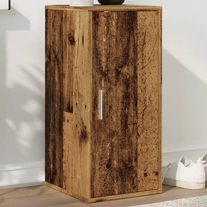 Haven Shoe Cabinet Old Pine 5 Compartments Skinny & Tall