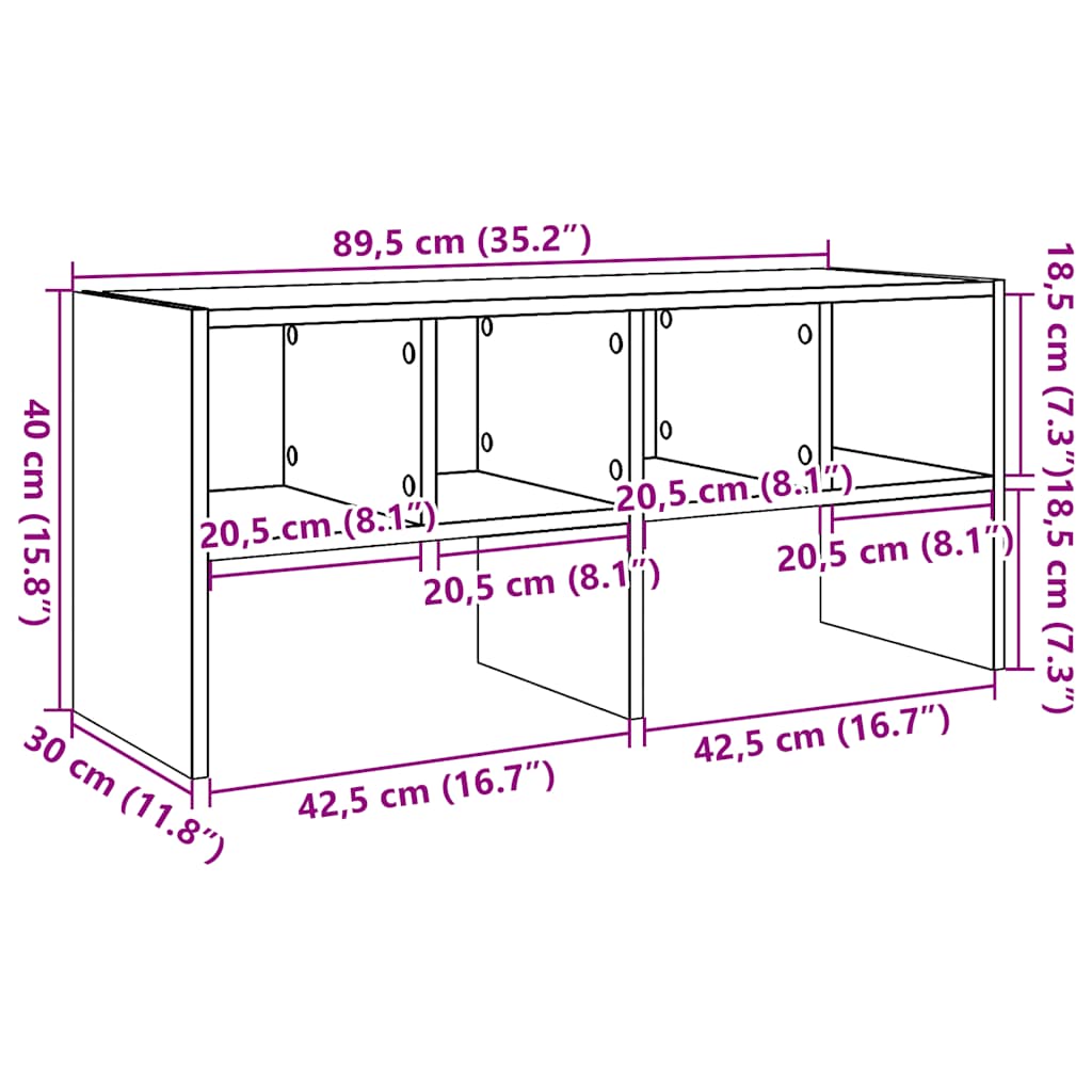 Shoe Cabinet 4 Compartments Stackable Medium