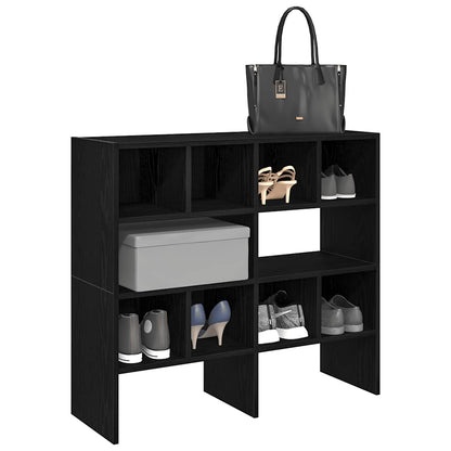 Shoe Rack Set of 2 White Warm-Toned Wood Stackable