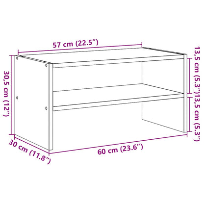 Shoe Rack Sonoma Oak Stackable Small