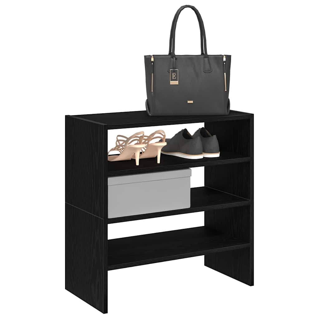 Set of 2 Shoe Rack Sonoma Oak Stackable Medium