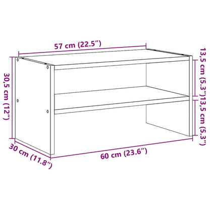 Shoe Rack Sonoma Oak Stackable Small