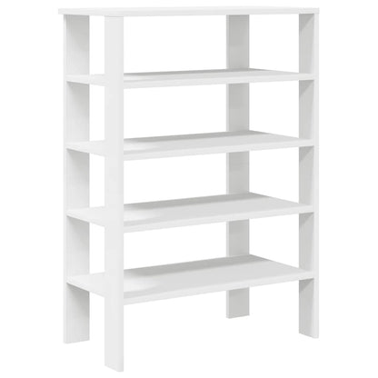 Modern 18 Pair 24" Oak Shoe Rack With 5-Tiers