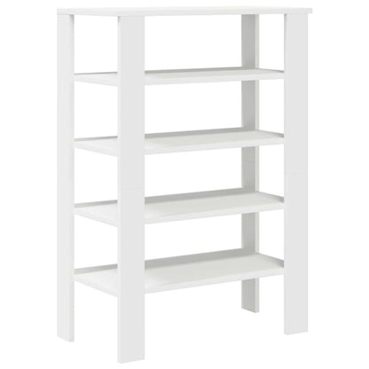 Modern 18 Pair 24" Oak Shoe Rack With 5-Tiers