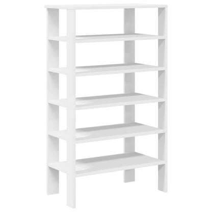 Modern 22 Pair 24" Oak Shoe Rack With 6-Tiers