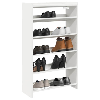 Modern 18 Pair 23" Oak Shoe Rack With 5-Tiers