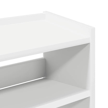 Modern 12 Pair 23" Wooden Shoe Rack With 4-Tiers