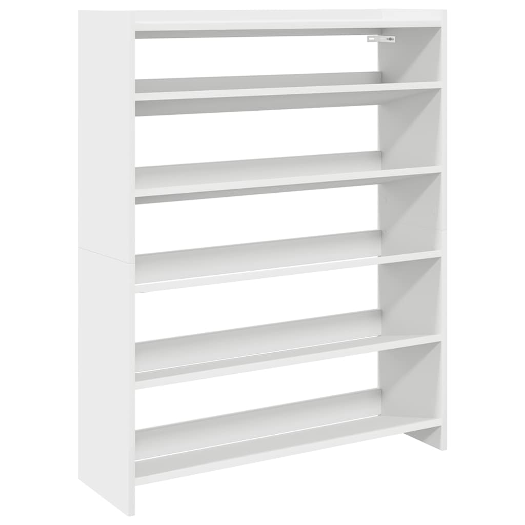 Shoe Cabinet Natural Wood 5 Open Compartments Medium