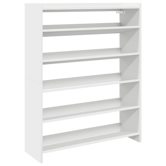 Shoe Cabinet Natural Wood 5 Open Compartments Medium
