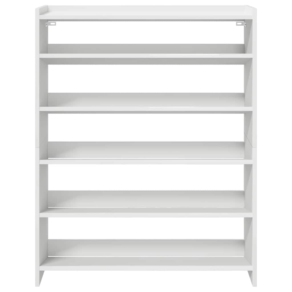 Shoe Cabinet Natural Wood 5 Open Compartments Medium