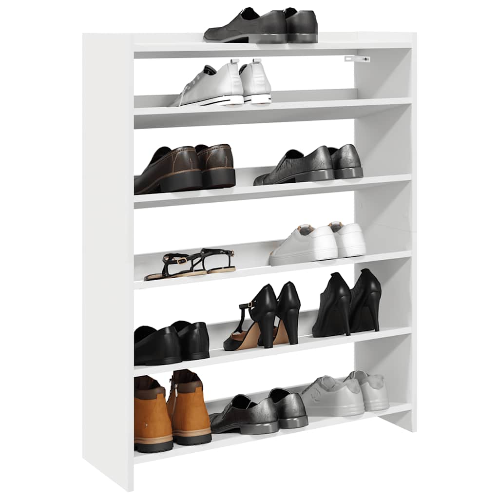 Shoe Cabinet Natural Wood 5 Open Compartments Medium