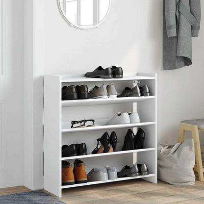 Modern 15 Pair 23" Oak Shoe Rack With 4-Tiers
