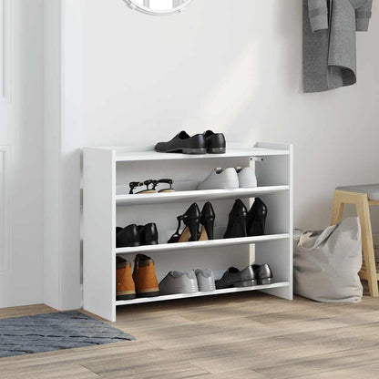 Modern 12 Pair 23" Oak Shoe Rack With 3-Tiers