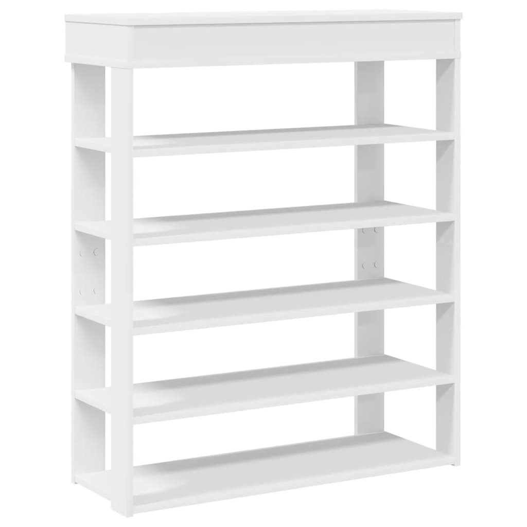 Shoe Cabinet Natural Wood 5 Open Compartments Medium
