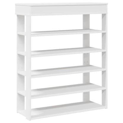 Shoe Cabinet Natural Wood 5 Open Compartments Medium