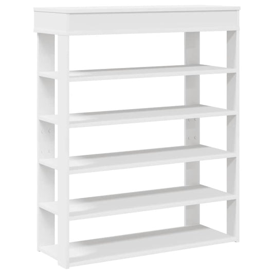 Shoe Cabinet Natural Wood 5 Open Compartments Medium