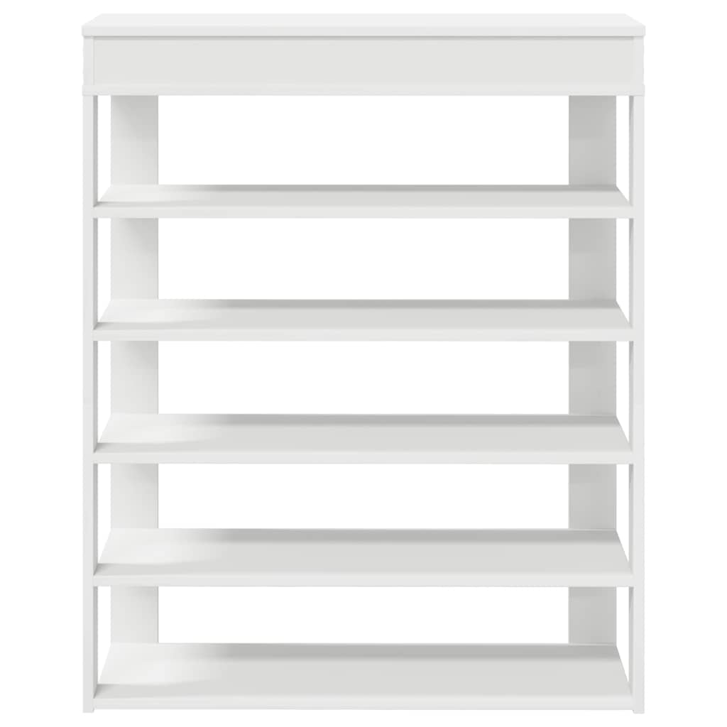 Shoe Cabinet Natural Wood 5 Open Compartments Medium