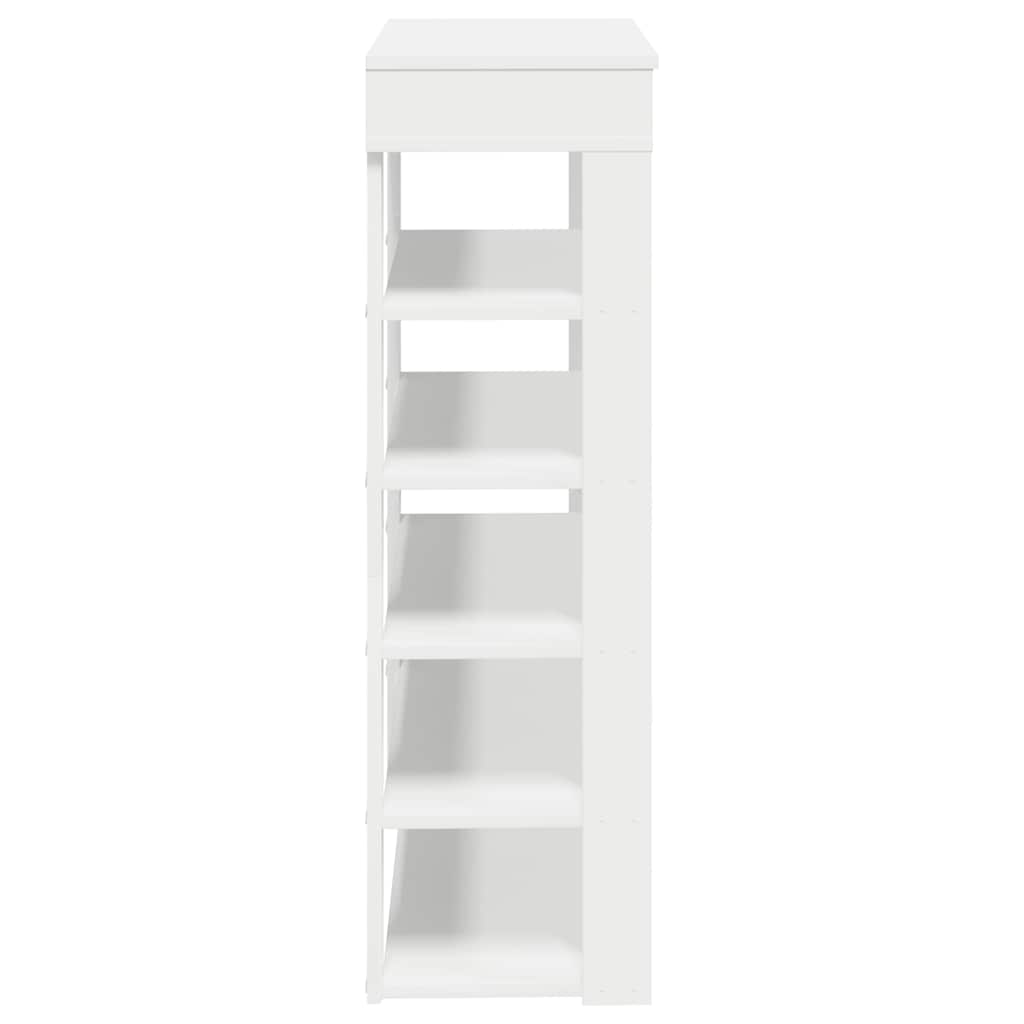 Shoe Cabinet Natural Wood 5 Open Compartments Medium