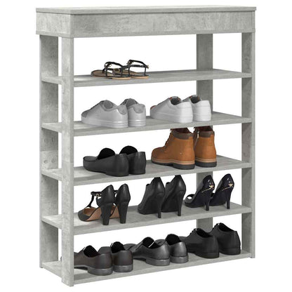Shoe Cabinet Natural Wood 5 Open Compartments Medium
