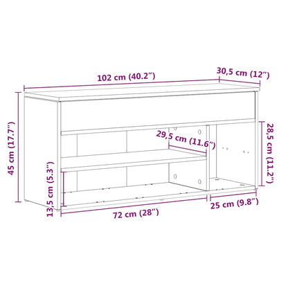 Contemporary Shoe Bench Ashwood Wide & Deep